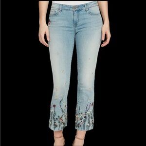 WilliamRast Embroidered Floral Cropflare 32